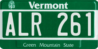 VT license plate ALR261