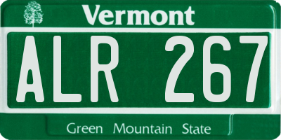 VT license plate ALR267