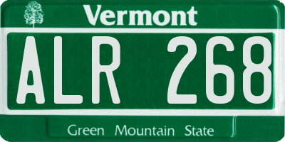 VT license plate ALR268