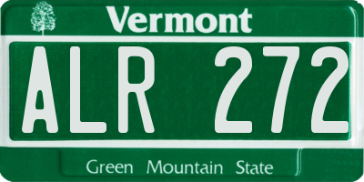 VT license plate ALR272