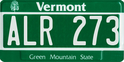 VT license plate ALR273