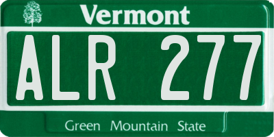 VT license plate ALR277