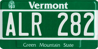 VT license plate ALR282