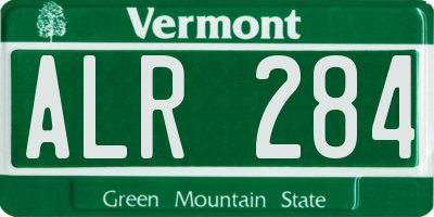 VT license plate ALR284