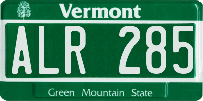 VT license plate ALR285