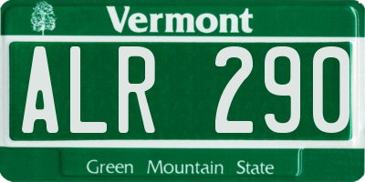 VT license plate ALR290