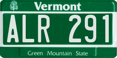VT license plate ALR291