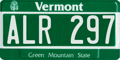 VT license plate ALR297