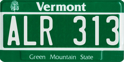 VT license plate ALR313