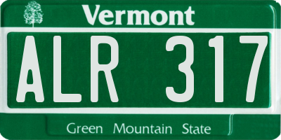 VT license plate ALR317