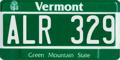 VT license plate ALR329