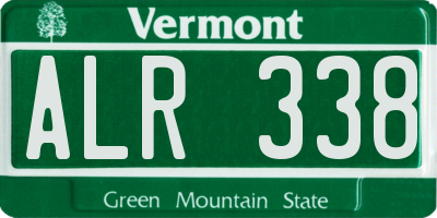 VT license plate ALR338