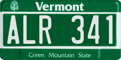 VT license plate ALR341