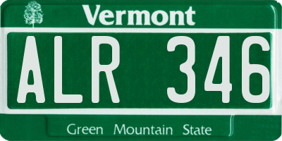 VT license plate ALR346