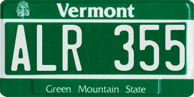 VT license plate ALR355