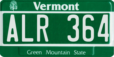 VT license plate ALR364