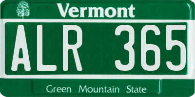VT license plate ALR365