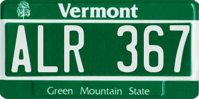 VT license plate ALR367