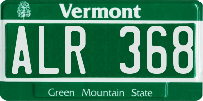 VT license plate ALR368