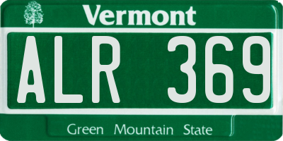 VT license plate ALR369