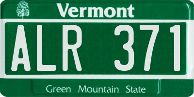 VT license plate ALR371