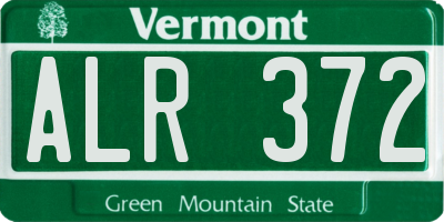 VT license plate ALR372