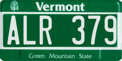 VT license plate ALR379