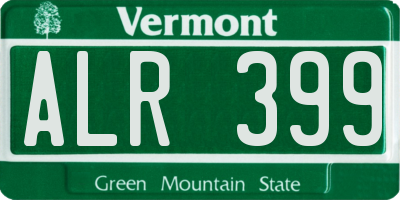 VT license plate ALR399