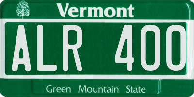 VT license plate ALR400
