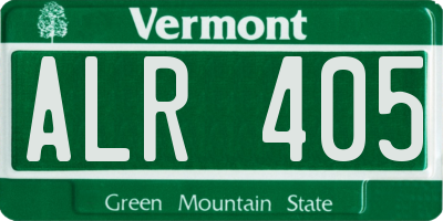 VT license plate ALR405