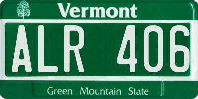 VT license plate ALR406