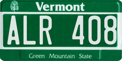 VT license plate ALR408