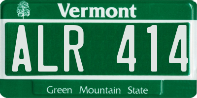 VT license plate ALR414