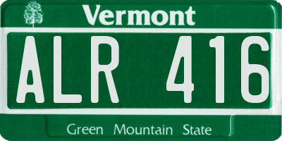 VT license plate ALR416