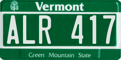 VT license plate ALR417