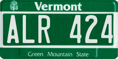 VT license plate ALR424