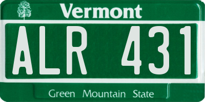 VT license plate ALR431