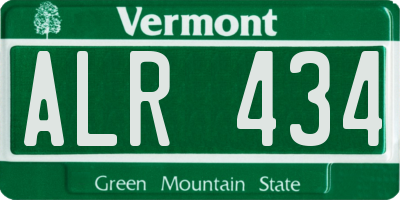 VT license plate ALR434