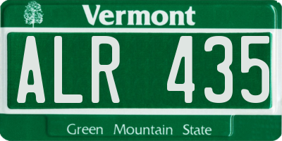 VT license plate ALR435