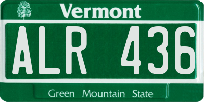 VT license plate ALR436