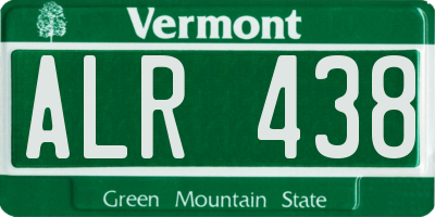 VT license plate ALR438