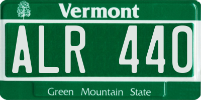 VT license plate ALR440