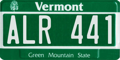 VT license plate ALR441