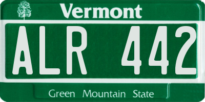 VT license plate ALR442