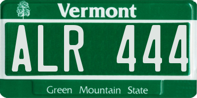 VT license plate ALR444