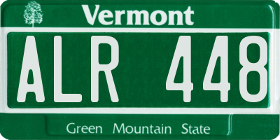 VT license plate ALR448