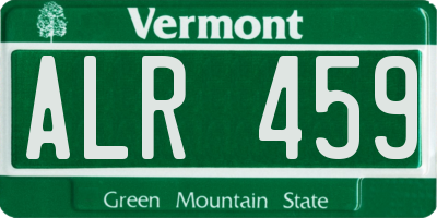VT license plate ALR459