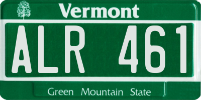 VT license plate ALR461