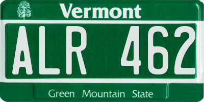 VT license plate ALR462