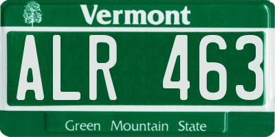 VT license plate ALR463
